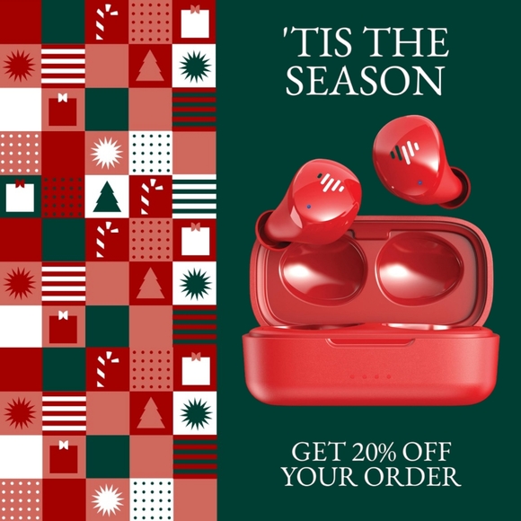 Red Wireless Waterproof 5.3 Bluetooth Earbuds W/Built-in Microphone Gift Wrapped - Picture 10 of 10